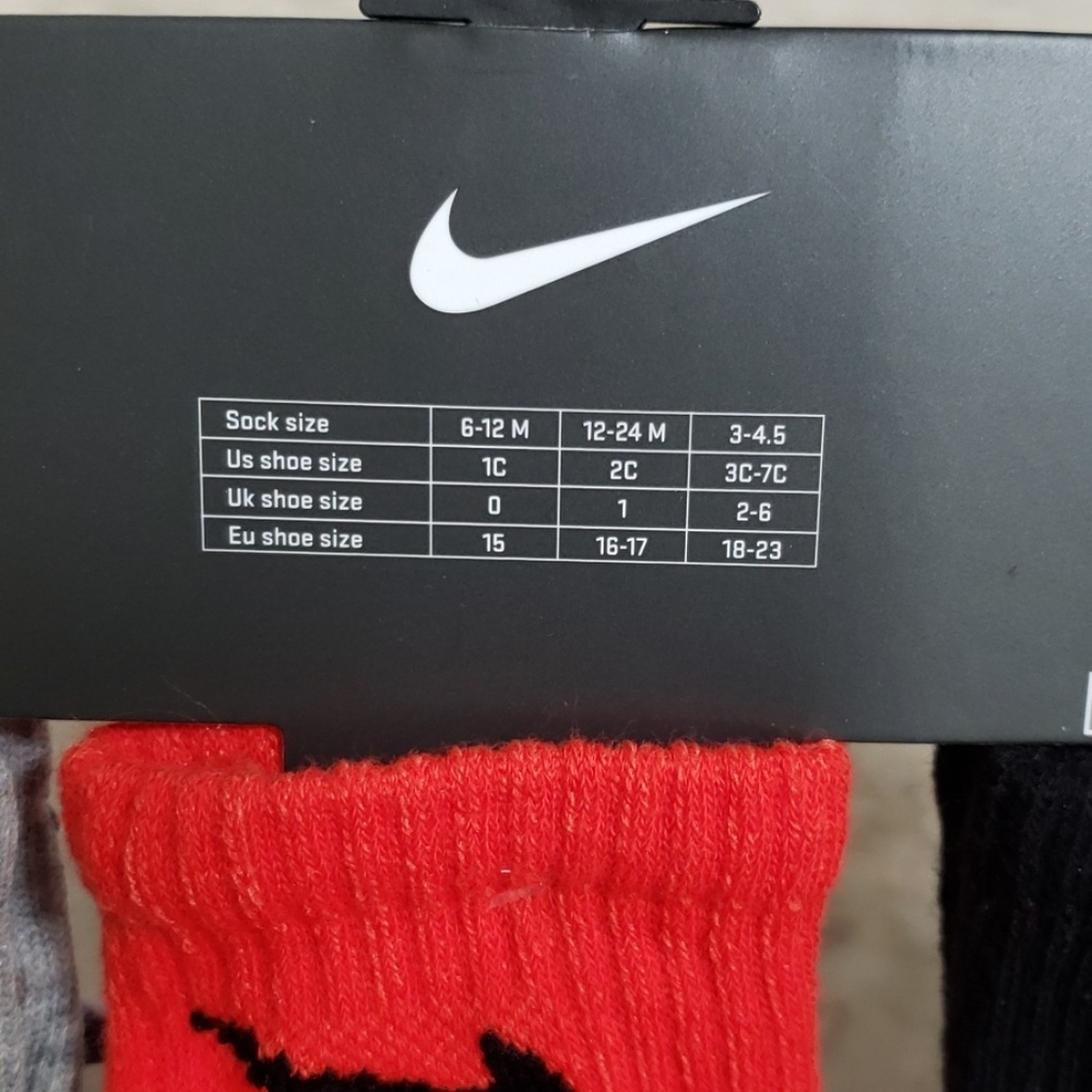 3 Pair Nike Socks (6-12 Months or 12-24 Months) - Picture 4 of 7